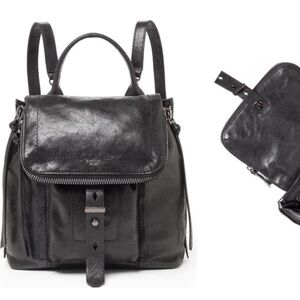 Botkier Warren Mini Backpack Metallic finish Dark silver hardware brand new